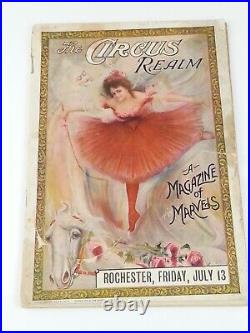 Antique 1906 Ringling Barnum Baily Circus Realm Magazine Of Marvels