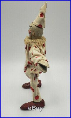 Antique 1910-1920 Schoenhut Wooden Circus CLOWN Original Paint & Costume