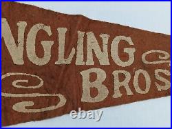 Antique 1914 Ringling Bros. SOLOMON & THE QUEEN OF SHEBA Circus 28 Pennant Flag