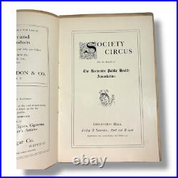 Antique 1915 Society Circus Program Rochester New York Public Health Fundraiser Antique 1915 Society Circus Program Rochester New York Public Health Fundraiser