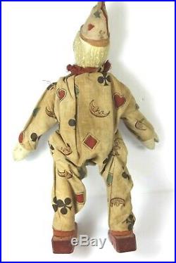 Antique 1918 Schoenhut Wooden Circus CLOWN Original Paint & Costume (C-6)