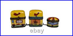 Antique 1920s Limoges Circus Caravan Boxes Hand Painted Rare/Limited