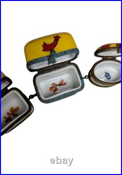 Antique 1920s Limoges Circus Caravan Boxes Hand Painted Rare/Limited