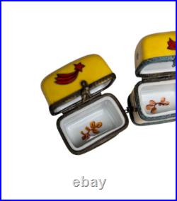 Antique 1920s Limoges Circus Caravan Boxes Hand Painted Rare/Limited