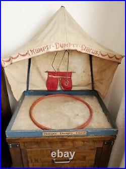 Antique 1920s Schoenhut Humpty Dumpty Circus Tent Dolls Animals & Accessories