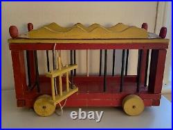 Antique 1930s Fisher Price Circus Parade #250 Woodsy Animals As Found