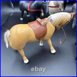 Antique 1952-54-Humpty Dumpty Toys Wooden Circus Set Donkey, Elephant, 3 Horses