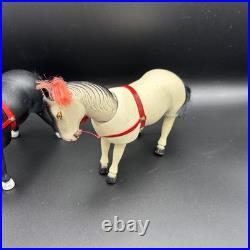 Antique 1952-54-Humpty Dumpty Toys Wooden Circus Set Donkey, Elephant, 3 Horses