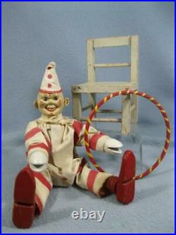 Antique 3 Pc Schoenhut Clown Chair Hoop Original Humpty Dumpty Circus