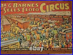 Antique Al. G. Barnes Sells Floto Circus Poster c. 1930's