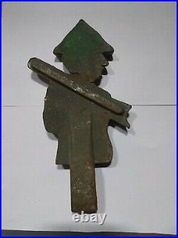 Antique Asian Soldier Cast Iron Shooting Gallery Carnival Target Game HTF 8