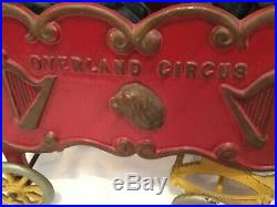 Antique Authentic Kenton Cast Iron Overland Circus Horse-drawn Band Wagon No Res