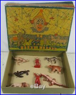 Antique Bergen Toy Hackettstown, NJ Benton Plastic Toys Circus Animals