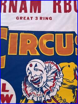 Antique Birnam Bros Poster Circus Clown Rare 42 Inches Large Performers Old