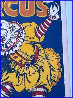 Antique Birnam Bros Poster Circus Clown Rare 42 Inches Large Performers Old