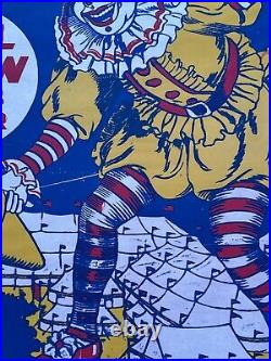 Antique Birnam Bros Poster Circus Clown Rare 42 Inches Large Performers Old