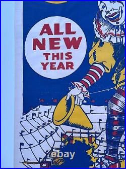 Antique Birnam Bros Poster Circus Clown Rare 42 Inches Large Performers Old