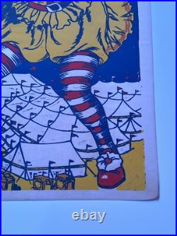 Antique Birnam Bros Poster Circus Clown Rare 42 Inches Large Performers Old