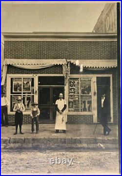 Antique Boarded Photo Storefront Exterior Floto Circus Advertising Occupational