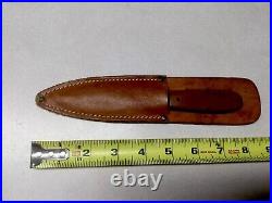 Antique CASE XX 1905-1945 Throwing/ Boot Knife with Leather Sheath Circus Prop