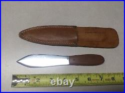 Antique CASE XX 1905-1945 Throwing/ Boot Knife with Leather Sheath Circus Prop