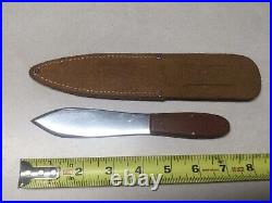 Antique CASE XX 1905-1945 Throwing/ Boot Knife with Leather Sheath Circus Prop