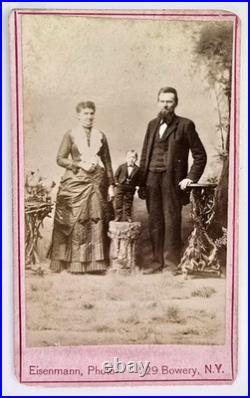 Antique CDV Photo Dudley Foster Circus Side Show Freak Charles Eisenmann Bowery
