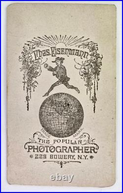 Antique CDV Photo Dudley Foster Circus Side Show Freak Charles Eisenmann Bowery