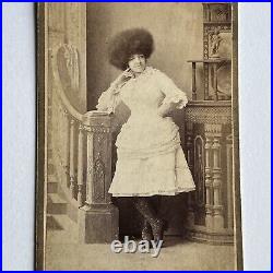 Antique CDV Photograph Beautiful Woman Illavaro the Egyptian Circassian Circus