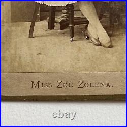 Antique CDV Photograph Circassian Circus Sideshow Performer Miss Zoe Zolena NY