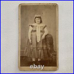 Antique CDV Photograph Plus Size Woman Fat Lady Circus Sideshow Columbus OH