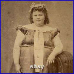 Antique CDV Photograph Plus Size Woman Fat Lady Circus Sideshow Columbus OH