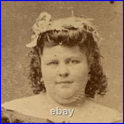 Antique CDV Photograph Plus Size Woman Fat Lady Circus Sideshow Columbus OH