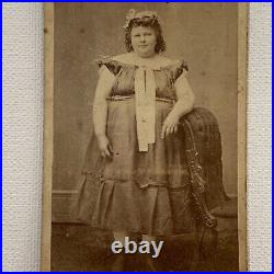 Antique CDV Photograph Plus Size Woman Fat Lady Circus Sideshow Columbus OH