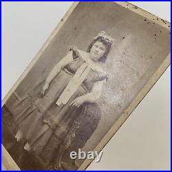 Antique CDV Photograph Plus Size Woman Fat Lady Circus Sideshow Columbus OH