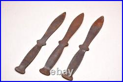 Antique CIRCUS Throwing Knives set of 3 Sideshow IMPALEMENT ARTS Vintage Knife