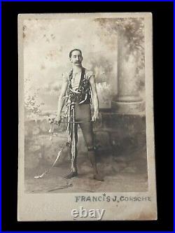 Antique Cabinet Card Photo Circus Acrobat Francis J Gorsche San Jose Signed rare