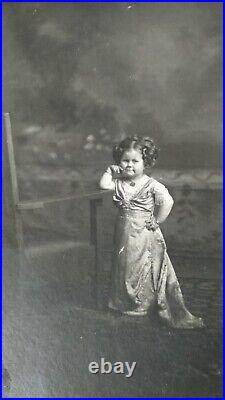 Antique Cabinet Card Photo Princess Tiny Circus Sideshow Little People Midget