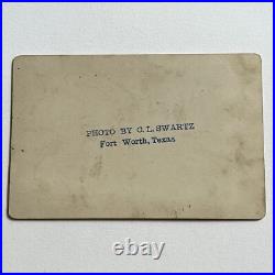 Antique Cabinet Card Photograph Girl Boy Circus Tight Rope Walker Fort Worth TX