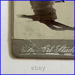 Antique Cabinet Card Photograph Mike Cray Clown Advertising By George Cooke