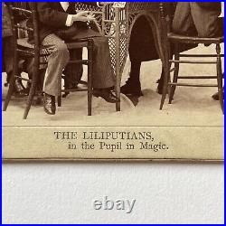 Antique Cabinet Card The Lilliputians Little People Magic Show Circus Performers