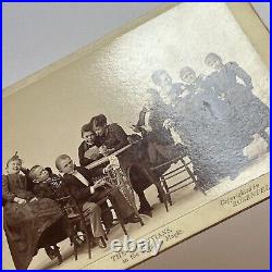 Antique Cabinet Card The Lilliputians Little People Magic Show Circus Performers