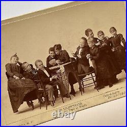 Antique Cabinet Card The Lilliputians Little People Magic Show Circus Performers