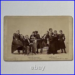 Antique Cabinet Card The Lilliputians Little People Magic Show Circus Performers