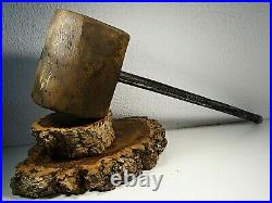 Antique Carnival Heavy Wooden Mallet Circus Strong Man Hammer Games