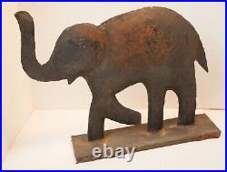 Antique Carnival or Circus Shooting Target Hammered Elephant