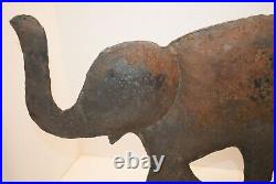 Antique Carnival or Circus Shooting Target Hammered Elephant