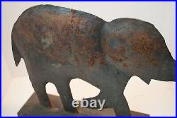 Antique Carnival or Circus Shooting Target Hammered Elephant