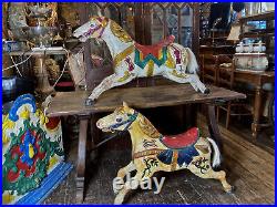 Antique Carved Horses From A Childrens Carousel