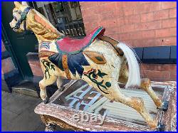 Antique Carved Horses From A Childrens Carousel
